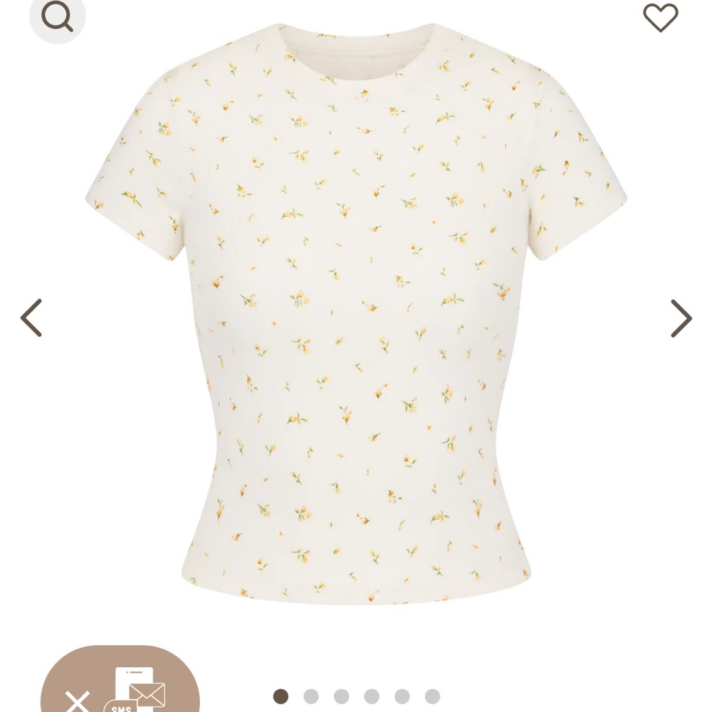 SKIMS COTTON RIB T-SHIRT